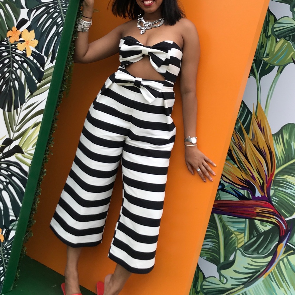 Striped jumpsuit